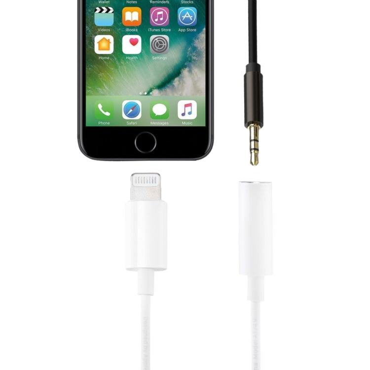 Adaptador de audio para auriculares de 8 pines y 3,5 mm, longitud de línea: 8 cm