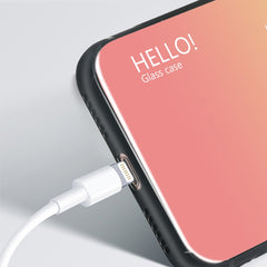 Estuche de vidrio de color degradado para iP...