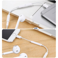 Adaptador de audio Bluetooth con control de cable de conector de auriculares hembra de 8 pines macho a 3,5 mm