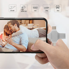 4 en 1 128 GB USB 3.0 + 8 pines + Mirco USB ...