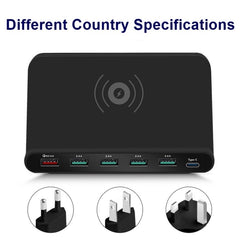 Interfaz USB 828W 7 en 1 60W QC 3.0 + 4 puer...