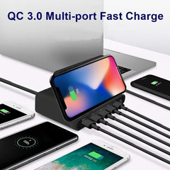 Interfaz USB 828W 7 en 1 60W QC 3.0 + 4 puer...