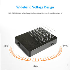 50W 6 puertos USB + 2 puertos USB-C / Type-C...
