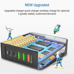 F88W 3 x USB + 2 x puertos USB-C / Type-C Ca...