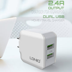 LDNIO A2201 2.4A Cargador de adaptador de te...