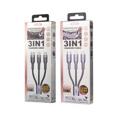 REMAX RC-070TH 1,2m 2A 3 en 1 Cable de Carga