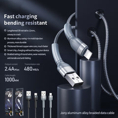 REMAX RC-124i 1m 2.4A USB a cable de datos d...
