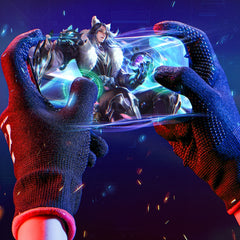 ROCK i28 Guantes para juegos táctiles sensibles al sudor y fibra de plata súper conductivos