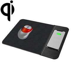 OJD-36 Alfombrilla de ratón de goma con cargador inalámbrico de iluminación estándar QI de 10 W, tamaño: 26,2 x 19,8 x 0,65 cm