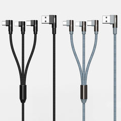 REMAX RC-167th 1m 3 en 1 2.4A USB a 8 pines + USB-C / Type-C + Cable serie Micro USB Range