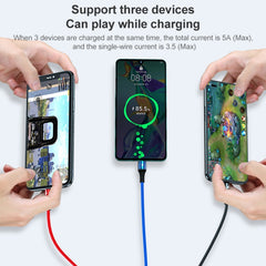 Cable de datos USB 3 en 1 a 8 pines + USB-C / Tipo-C + Micro USB