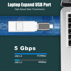 2 PCS SBT-158 USB-C / Type-C macho a USB 3.0...