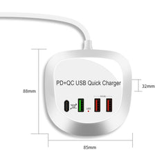 WLX-T3P 4 en 1 PD + QC Cargador USB de carga...