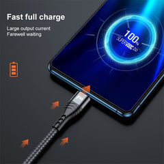 ADC-138 1,2 m 66 W 3 en 1 USB a 8 pines + Micro USB + Cable de carga rápida USB-C / Type-C