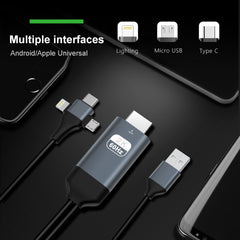 P8J Aluminio 3 en 1 Cable de 8 pines + Micro...