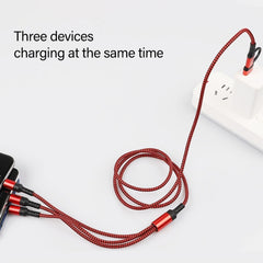 Cable de datos de carga rápida trenzado bicolor 5 en 1 3A 1,2 m