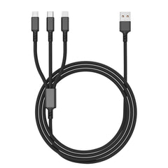 Cable de carga rápida trenzado 3A 3 en 1 USB...