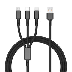 Cable de carga rápida trenzado 3A 3 en 1 USB...