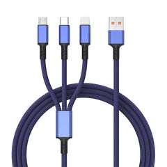 Cable de carga rápida trenzado 3A 3 en 1 USB...