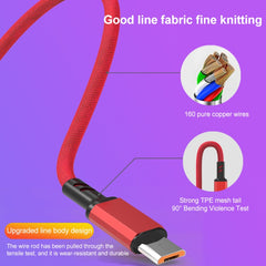 Cable de carga rápida trenzado 3A 3 en 1 USB...