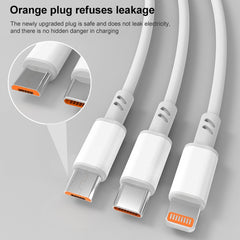 Cable de carga rápida 3A 3 en 1 USB a tipo C...