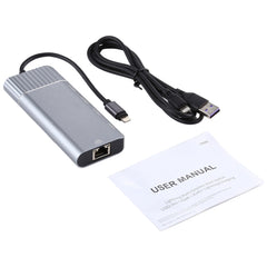6 en 1 USB 2.0 x 3 + HDMI + RJ45 + puerto de...