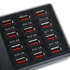 W-858 12A 12 puertos USB base de carga rápid...