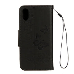Para iPhone X / XS Funda de cuero con tapa h...