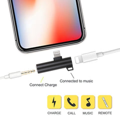 Adaptador de audio de carga macho de 8 pines + 3,5 mm a 8 pines