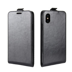 Para iPhone X / XS Funda de cuero con tapa v...
