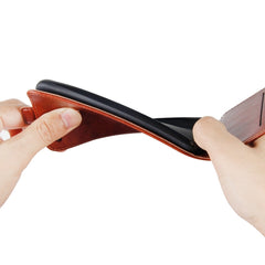 Para iPhone X / XS Funda de cuero con tapa v...