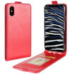 Para iPhone X / XS Funda de cuero con tapa v...