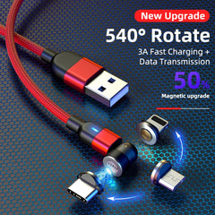 2m 3A Salida 3 en 1 USB a 8 pines + USB-C / ...