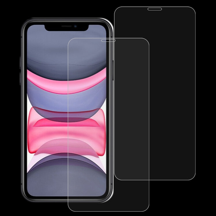 Para iPhone 11 / XR 2 piezas 0,26 mm 9H 2.5D...