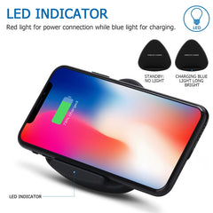 QK11 10W ABS + PC Cargador inalámbrico Qi de...