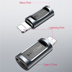 Adaptador de auriculares ROCK USB-C/Type-C a 8 pines