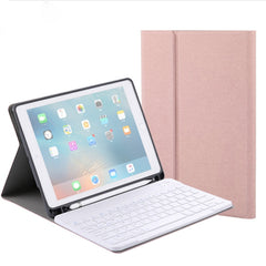 Funda de PU con teclado Bluetooth con textura de seda RK508 para iPad Air 2