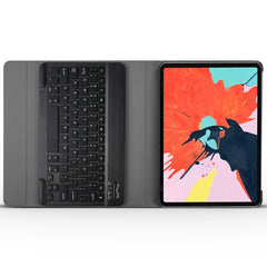 Teclado Bluetooth + Funda de PU con textura cepillada para iPad Pro de 11 pulgadas (2018)