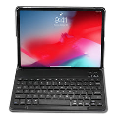 Teclado Bluetooth + Funda de PU con textura cepillada para iPad Pro de 11 pulgadas (2018)