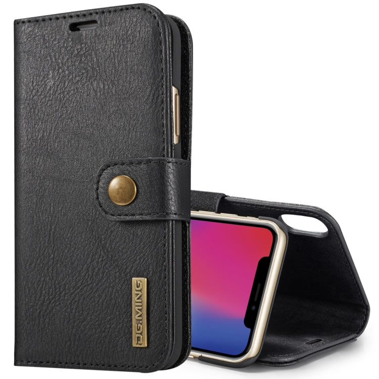 Para iPhone X / XS DG.MING Crazy Horse Textu...