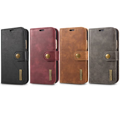 Para iPhone X / XS DG.MING Crazy Horse Textu...