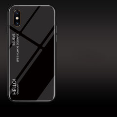 Para iPhone X / XS Estuche de vidrio de colo...