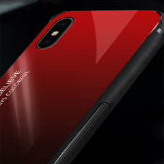 Para iPhone X / XS Estuche de vidrio de colo...