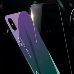 Para iPhone X / XS Estuche de vidrio de colo...