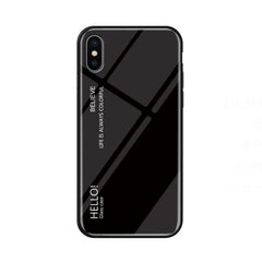 Para iPhone X / XS Estuche de vidrio de colo...