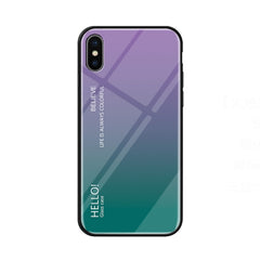 Para iPhone X / XS Estuche de vidrio de colo...