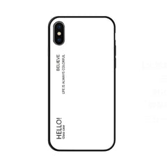 Para iPhone X / XS Estuche de vidrio de colo...