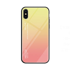 Para iPhone X / XS Estuche de vidrio de colo...