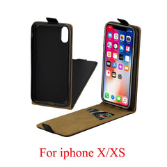 Para iPhone X / XS Funda de cuero con tapa v...