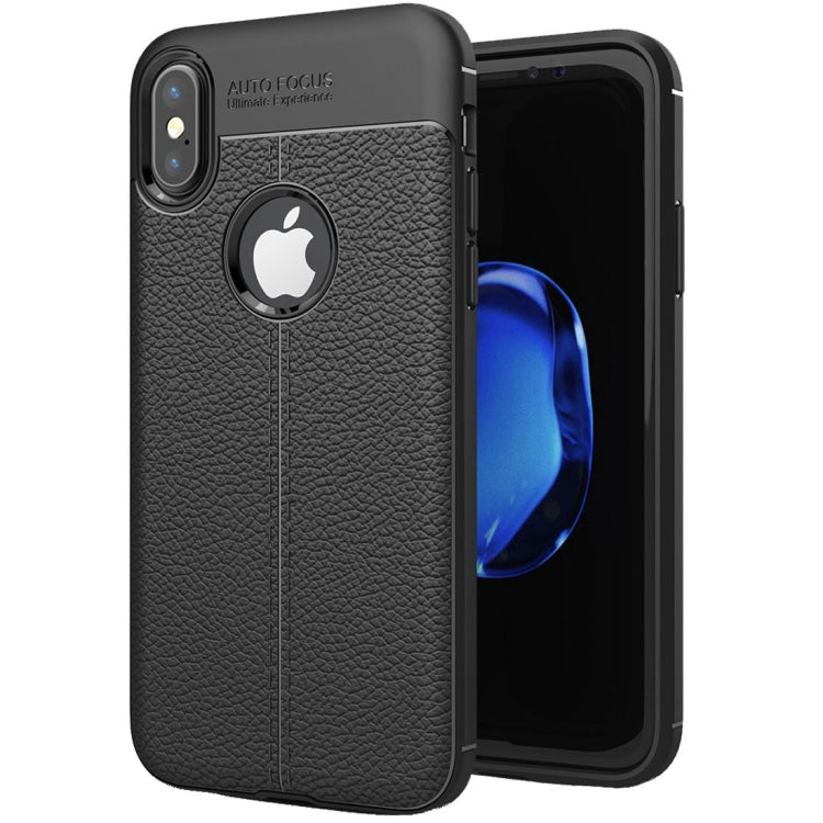 Para iPhone X / XS Litchi Texture TPU Funda ...